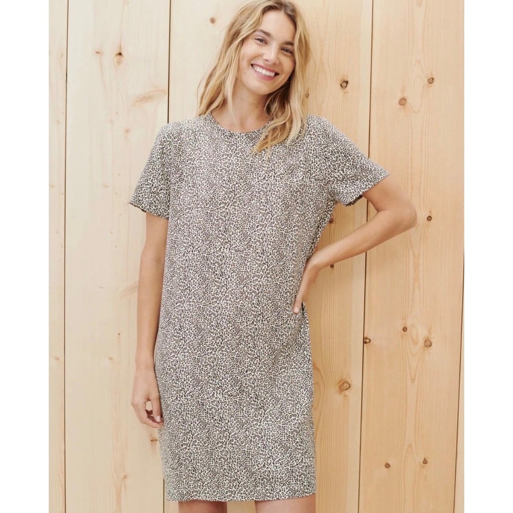 Jenni Kayne Leopard Print T-Shirt Dress Size‎ Large